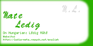 mate ledig business card