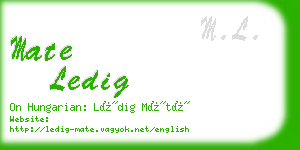 mate ledig business card